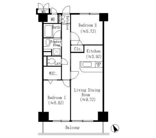 サンクレール高井戸の物件間取画像